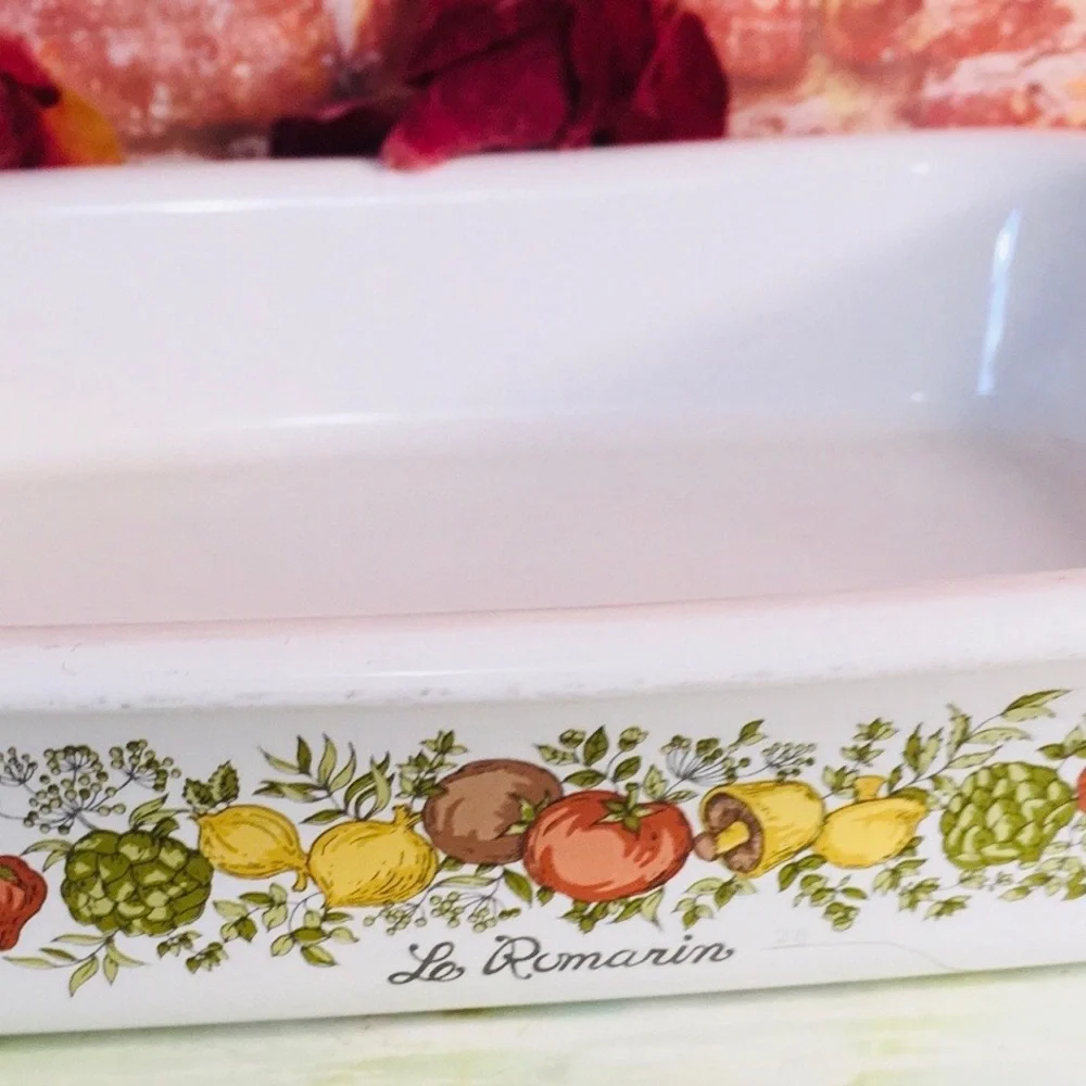 Vintage 70s Corningware Spice of Life Open Roaster A-21
